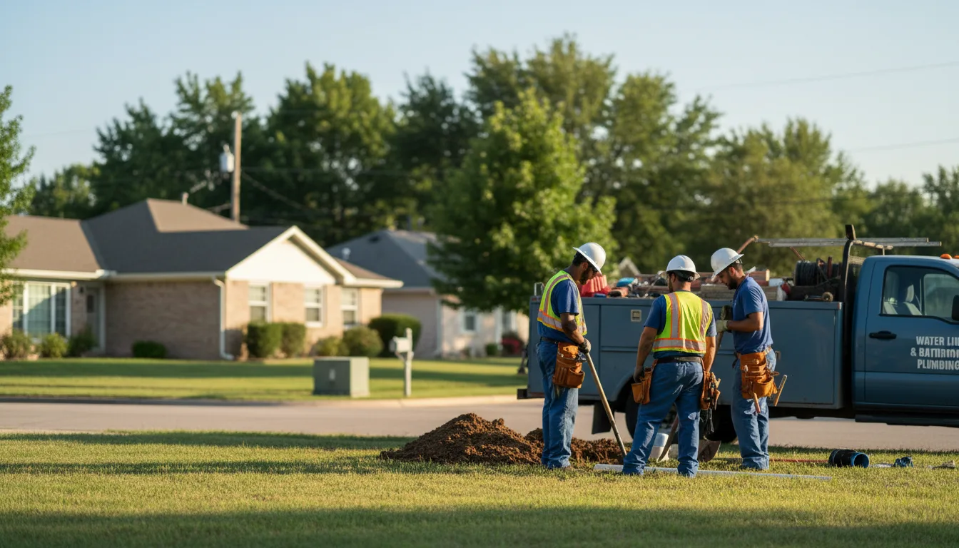 Residential water line and bathroom plumbing service in Morland, KS
